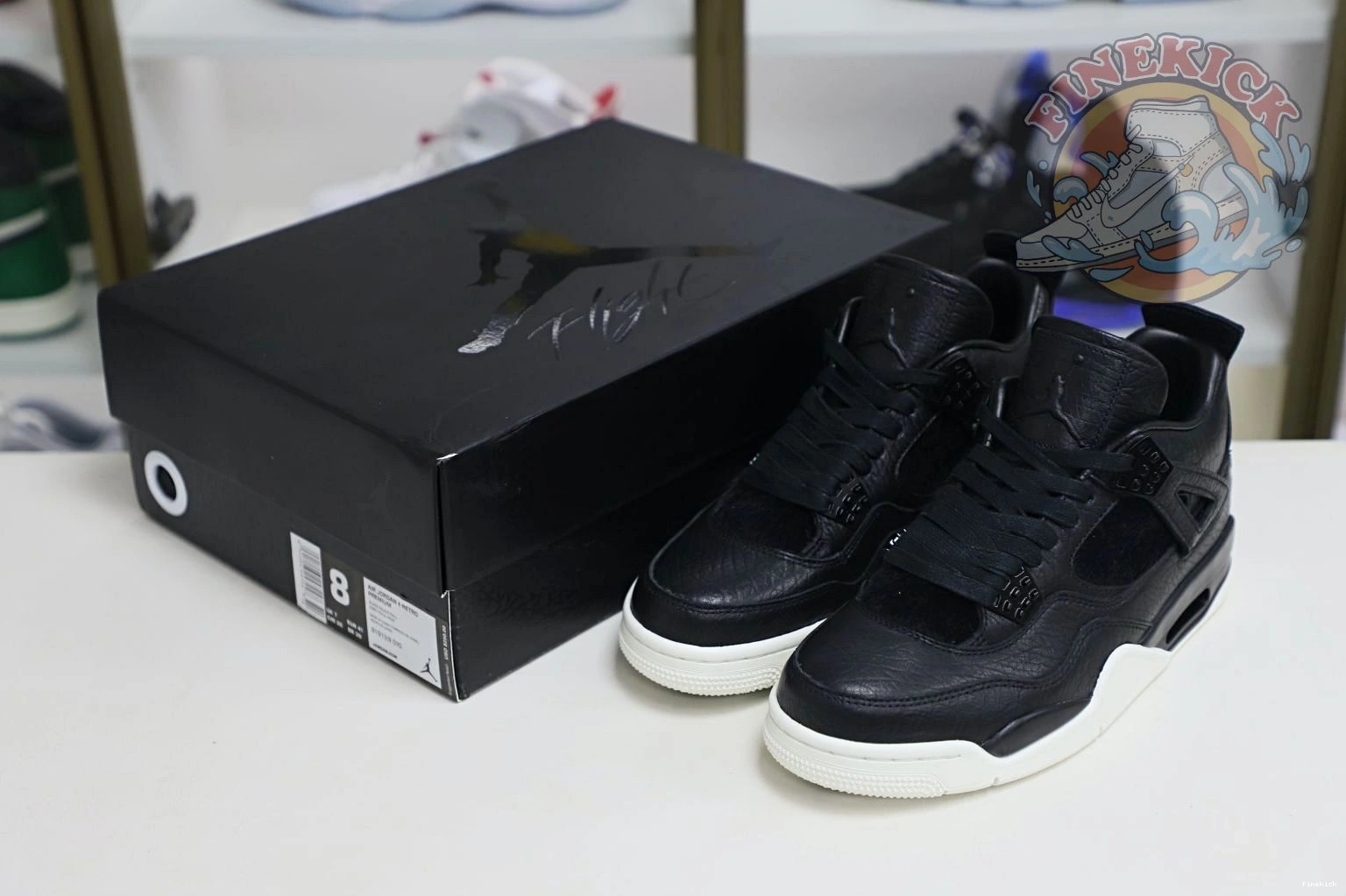 4 Jordan Air black Jordan ponyhair retro 0125